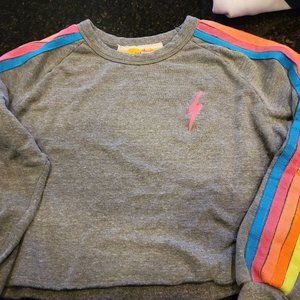 Aviator Nation Cropped Crew Sweatshirt